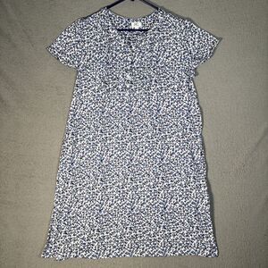 Aria Women’s Size M Knit Pajama Dress Night Gown Flannel Stretch Floral Purple